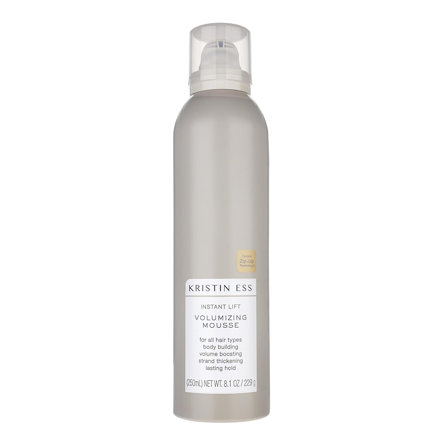 Kristin Ess Hair Instant Lift Volumizing Mousse with Castor Oil – Boosts Volume + Thickens, Body Building, Lasting Hold, Non Sticky, For Curly, Wavy + Straight Hair, 8.1 Oz
