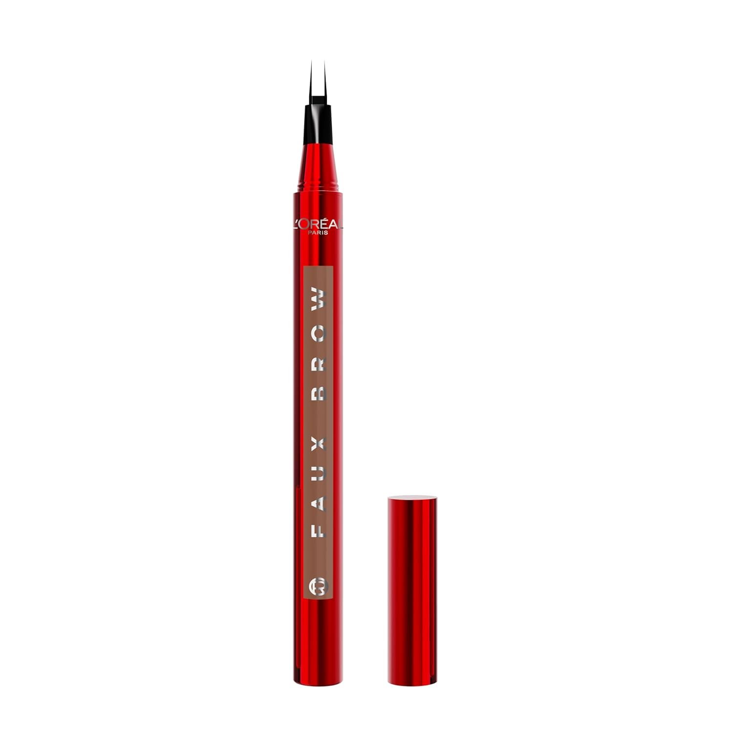 L’Oreal Paris Faux Brow, Hair-Like, Filling Eyebrow Pen with Double-Brush Tip, Fast & Precise Eyebrow Makeup, Blonde, 0.04 Fl Oz