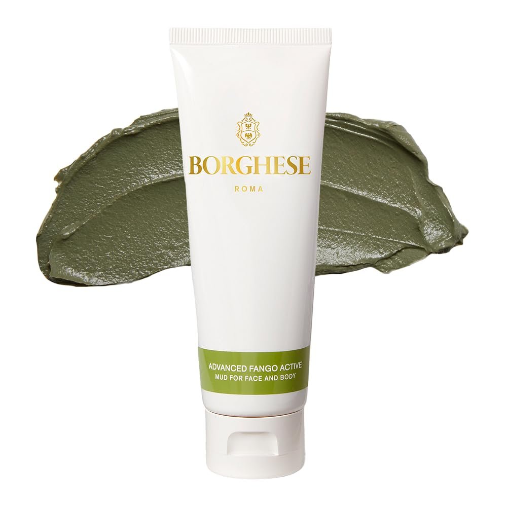 Borghese Advanced Fango Active Mud Musk – Nourishing & Detoxifying Face Mask with Bentonite Clay & Hyaluronic Acid For Normal, Combination & Oily Skin