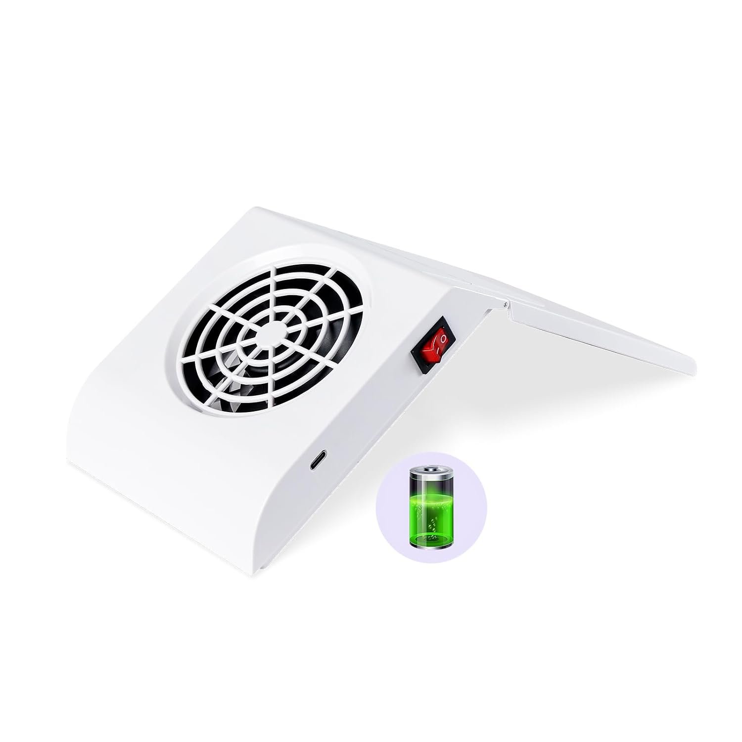 Cordless Nail Dust Collector Mini Foldable: Rechargeable Small Quiet Salon Home Use – Vacuum Nail Fan Dust Collector Vent for Nail Art 2 Filter Bags