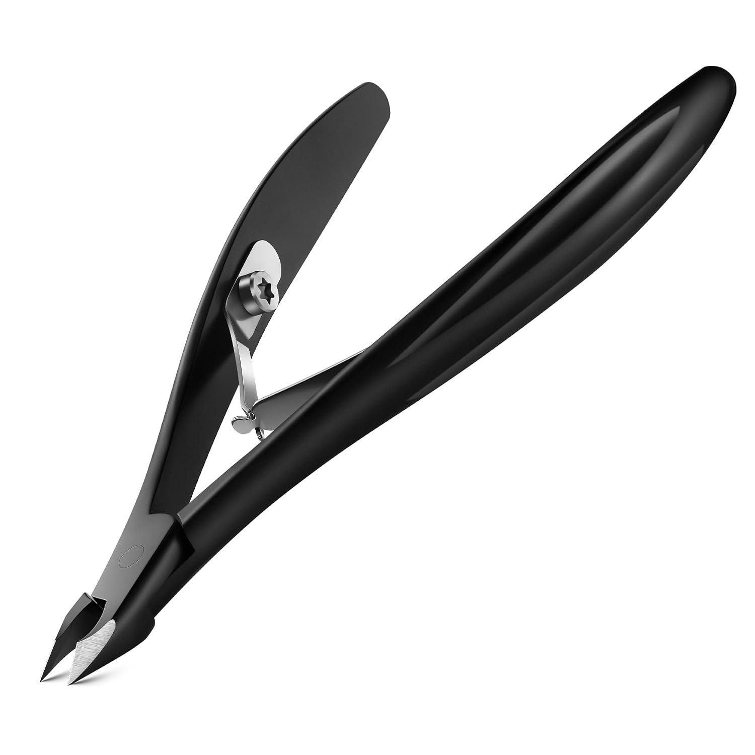 FVION 4mm Jaw Professional Cuticle Nippers, Salon-Quality Trimmers for Precision Nail Care, Premium Stainless Steel Clipper Remover Tool – Black