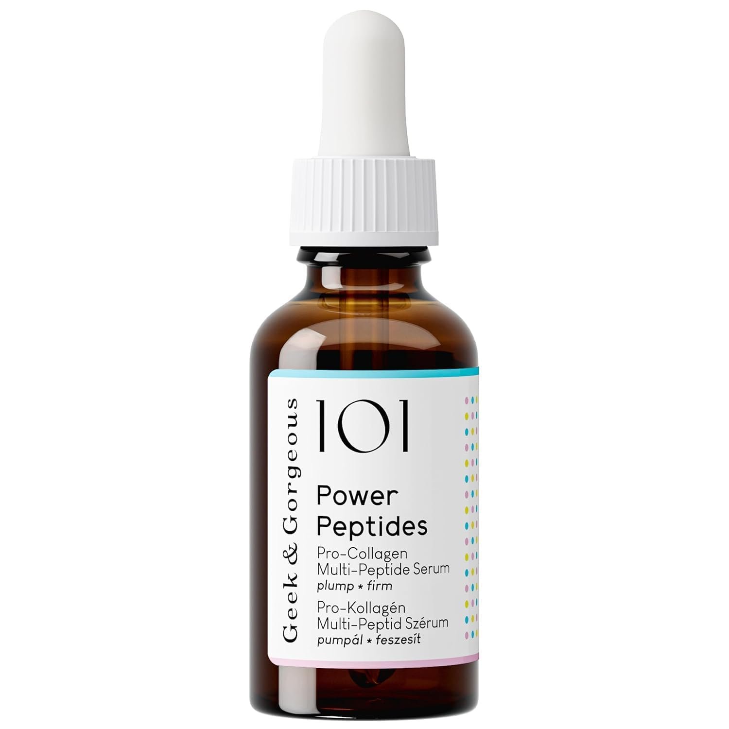 Geek & Gorgeous – Power Peptides – Milky Serum with Multi-Peptides – For Smoother, Firmer-Looking Skin and Improved Elasticity – Suitable for All Skin Types – 1 oz
