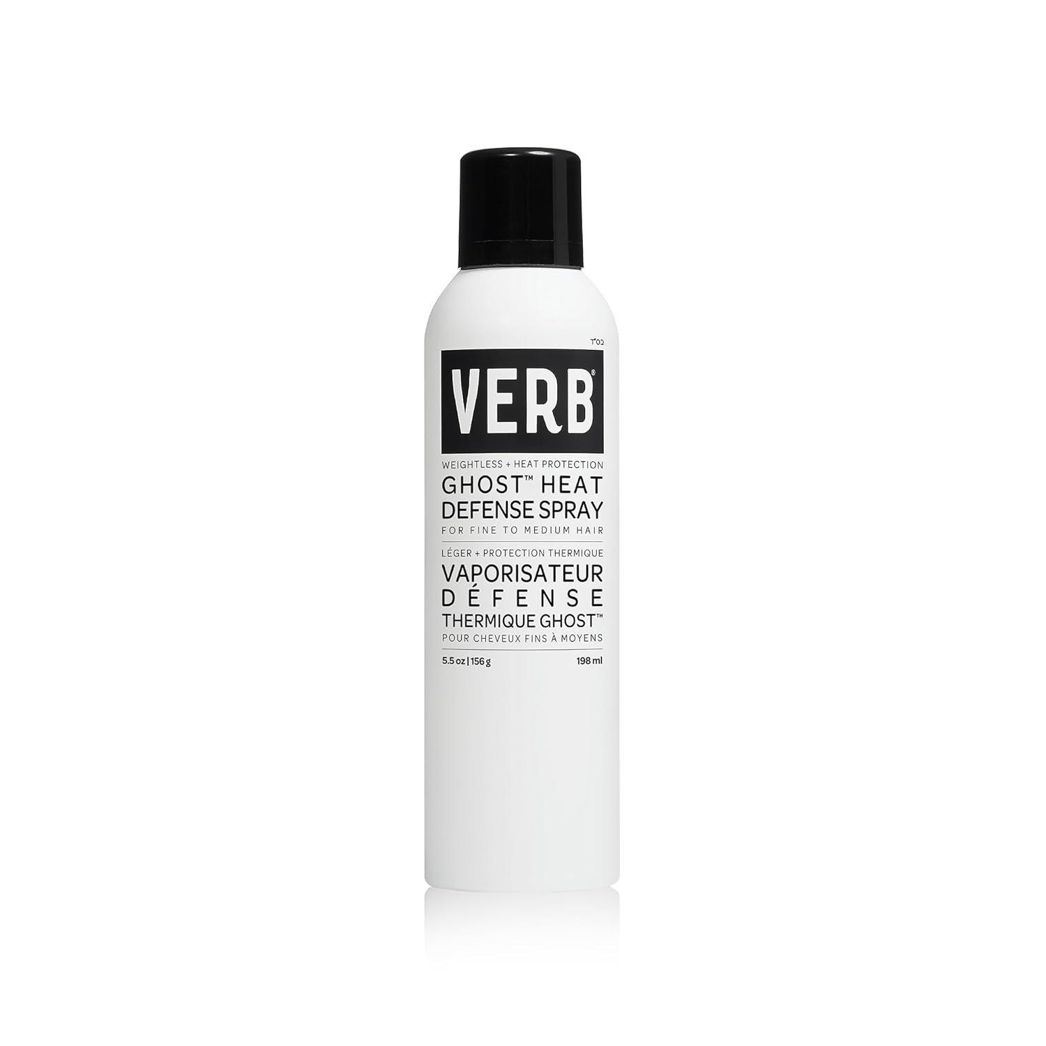 VERB Ghost Heat Defense Spray – Weightless Heat Protection + Shine – for Fine to Medium Hair – Vegan, Free of Harmful Sulfates