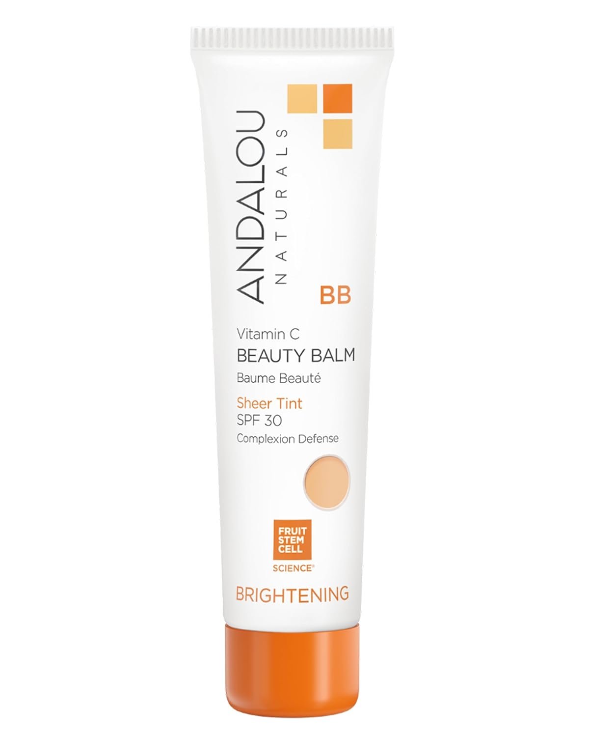 Andalou Naturals Vitamin C BB Beauty Balm Sheer Tint SPF 30 – 2-in-1 BB Cream & Mineral Sunscreen for Face – With Non-Nano Zinc Oxide Skin Protection – 2 fl oz