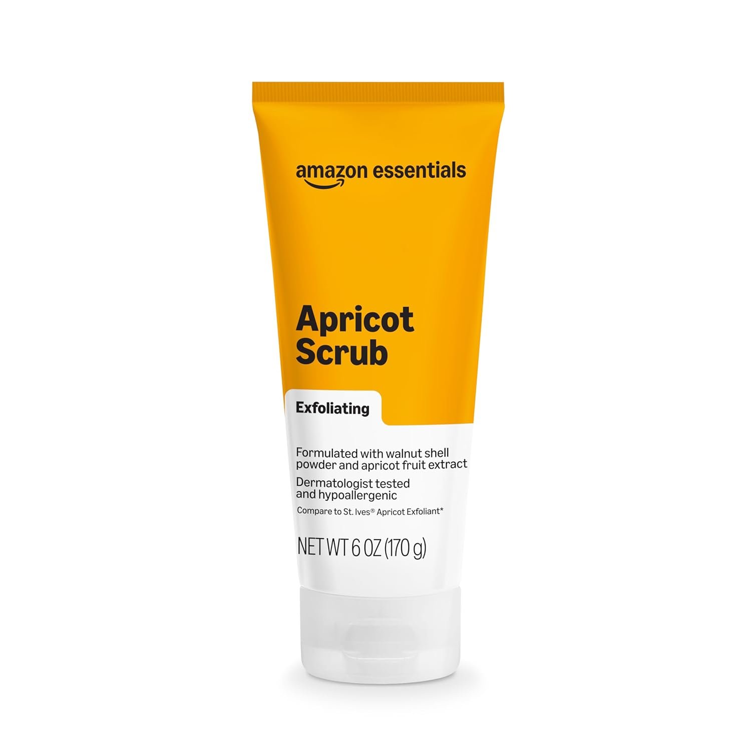 Amazon Essentials Exfoliating Apricot Face Scrub, Facial Cleanser, 6 Fluid Ounce