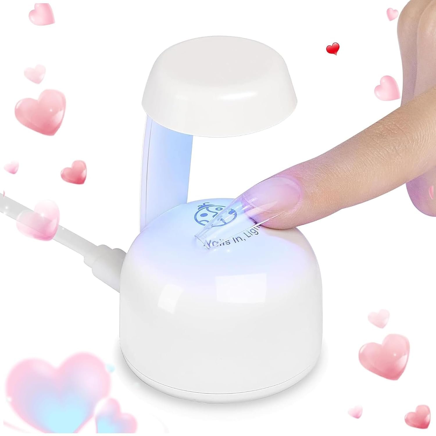 Beetles Mini UV Light for Gel Nails Flash Curing Innovative with Smart Sensor for Easy and Fast Extension System, Portable Manicure UV LED Light for Gel Nail Polish DIY Nail Art