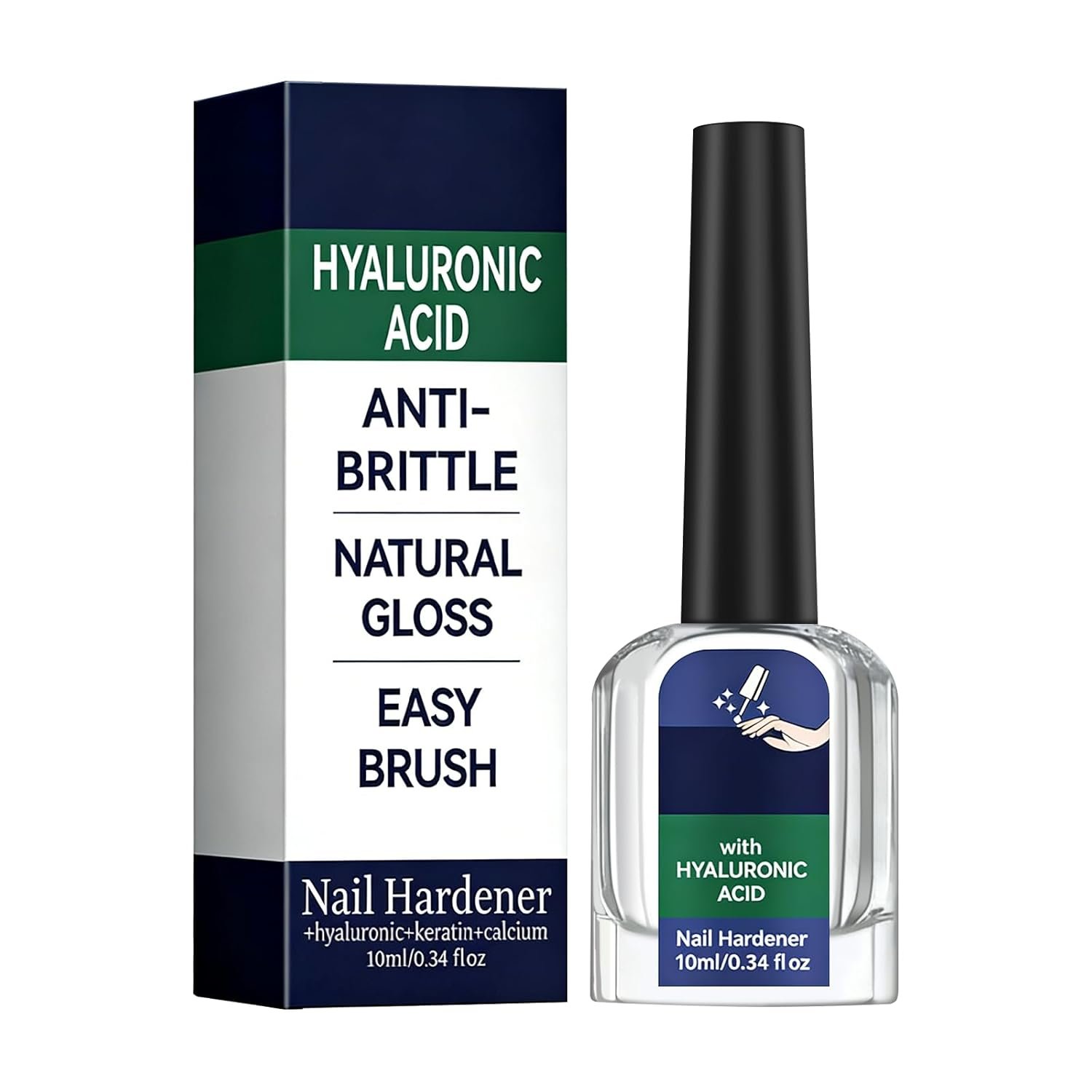 Nail Hardener, Hyaluronic acid Nail Care for Cracked Cuticles&Dry Nails, Improve Nail Gloss Moisturizes Conditions and Strengthens Resilient Cuticle Oil-1 Pc