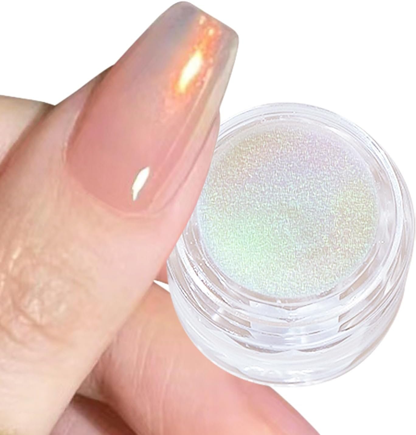 Unicorn Chrome Nail Powder Sunset Glow Mirror Effect Lemon Glow Mermaid Nail Glitter Pigment Powder Aurora Gold Chrome Powder for Nails Design Manicure Nails Supplies