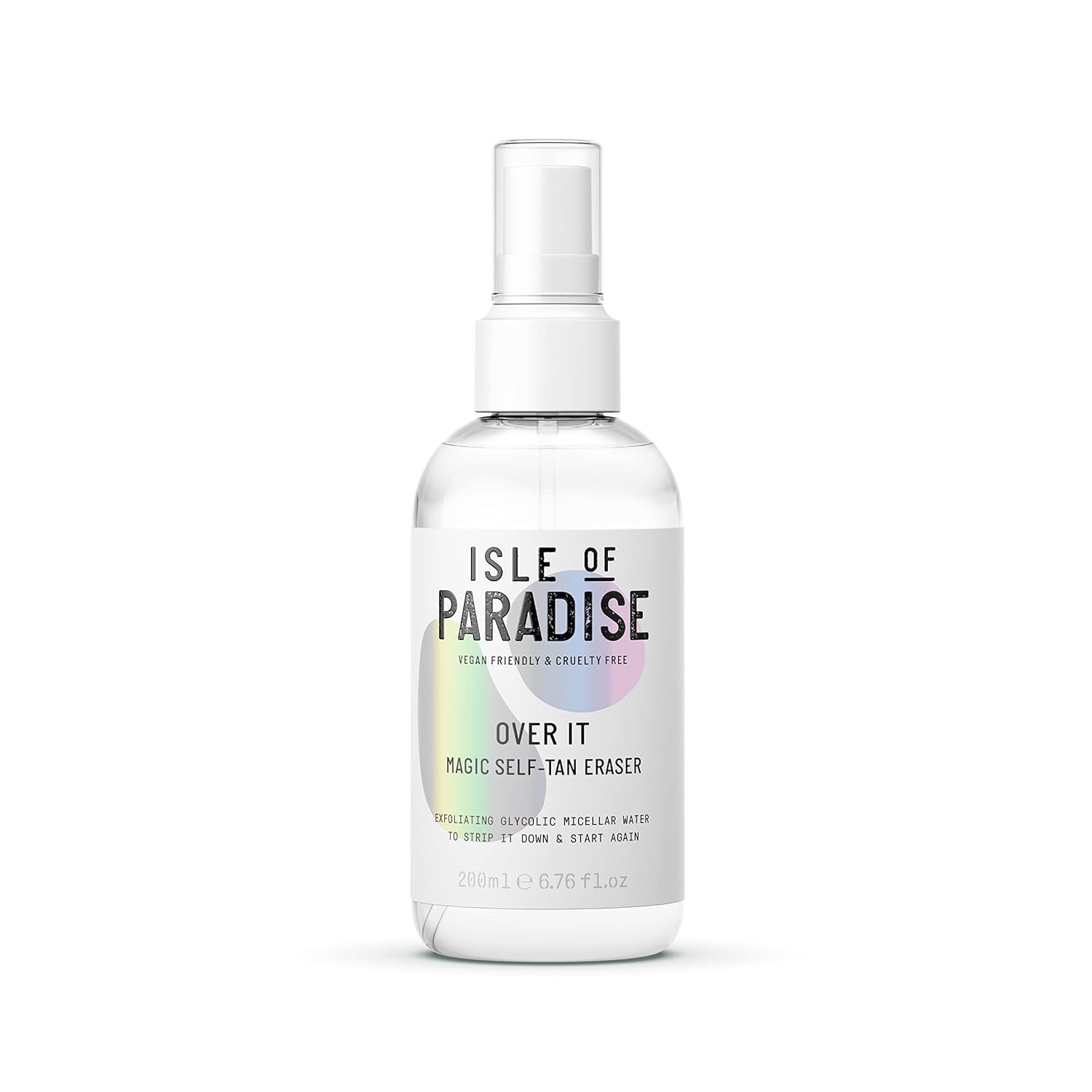 Isle of Paradise Over It Magic Self Tan Eraser – Exfoliating Glycolic Micellar Water, Vegan and Cruelty Free, 6.76 Fl Oz