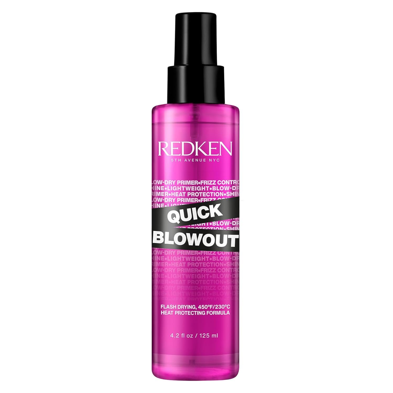 Redken Quick Blowout Heat Protectant Spray For All Hair Types – Smooths & Adds Shine, Lightweight Blowdry Styling Primer with Heat Protection