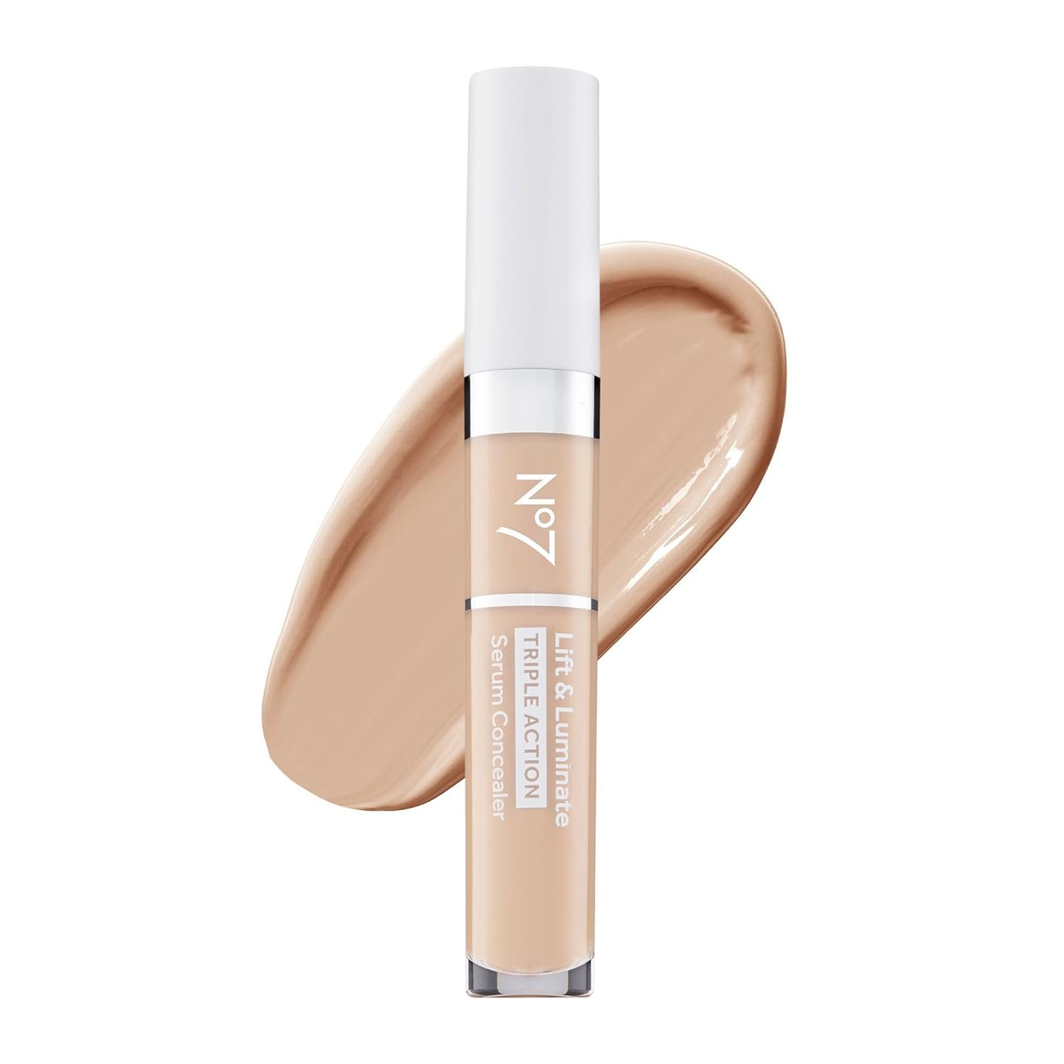 No7 Lift & Luminate Triple Action Serum Concealer – Fair – Anti Aging Liquid Concealer Makeup for Blemishes & Dark Circles – Medium to Full Coverage Concealer for Face (8ml)
