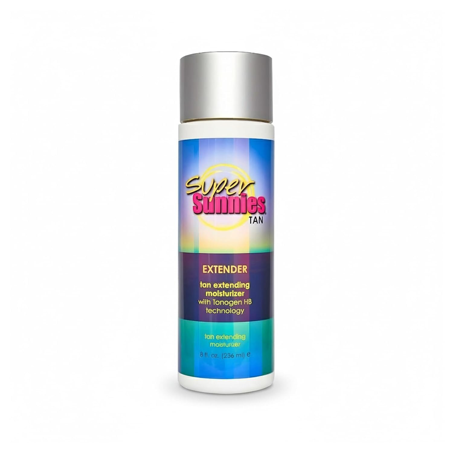 Super Sunnies Tan Extender Moisturizer Lotion with Tanogen HB for Indoor Tanning Beds & Sunless Tanning, Enriched with Aloe & Hawaiian Coconut Oil, Jojoba Oil & Nuts 8 oz.