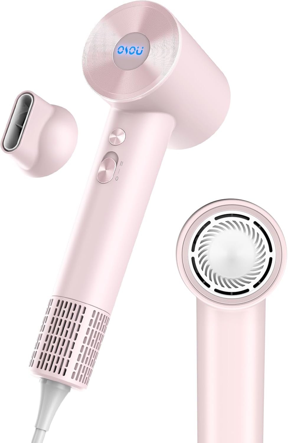 OSOU Travel Hair Dryer, Negative Ionic Hair Dryers, High-Speed Blow Dryer with 110, 000 RPM Brushless Motor, Ultra-Light & Small, Smart Temp Control, Quiet Hairdryer for Women