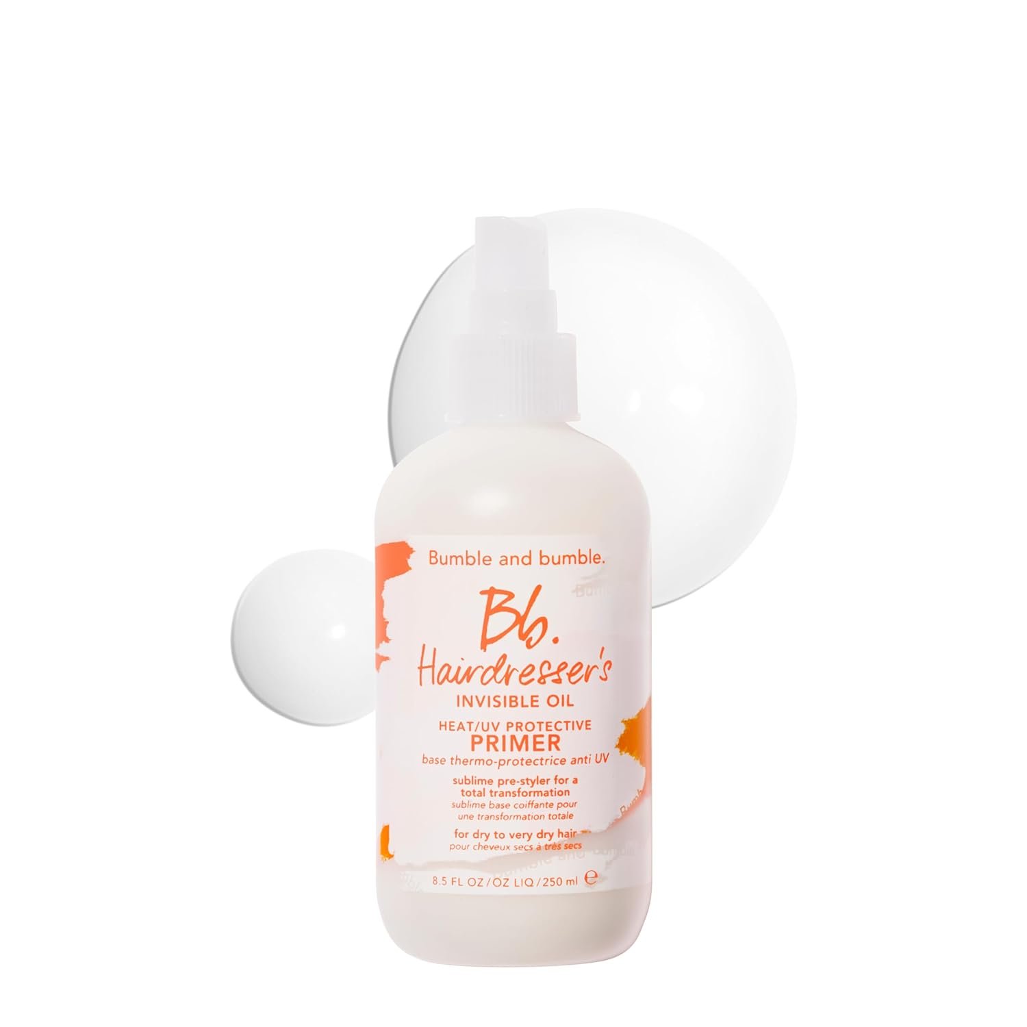 Bumble and bumble. Hairdresser’s Invisible Oil Heat/UV Protection Leave-In Conditioner Hair Primer | Hydrating, Anti Frizz, Color Safe | All Hair Types and Textures | With Argan + Coconut Oil