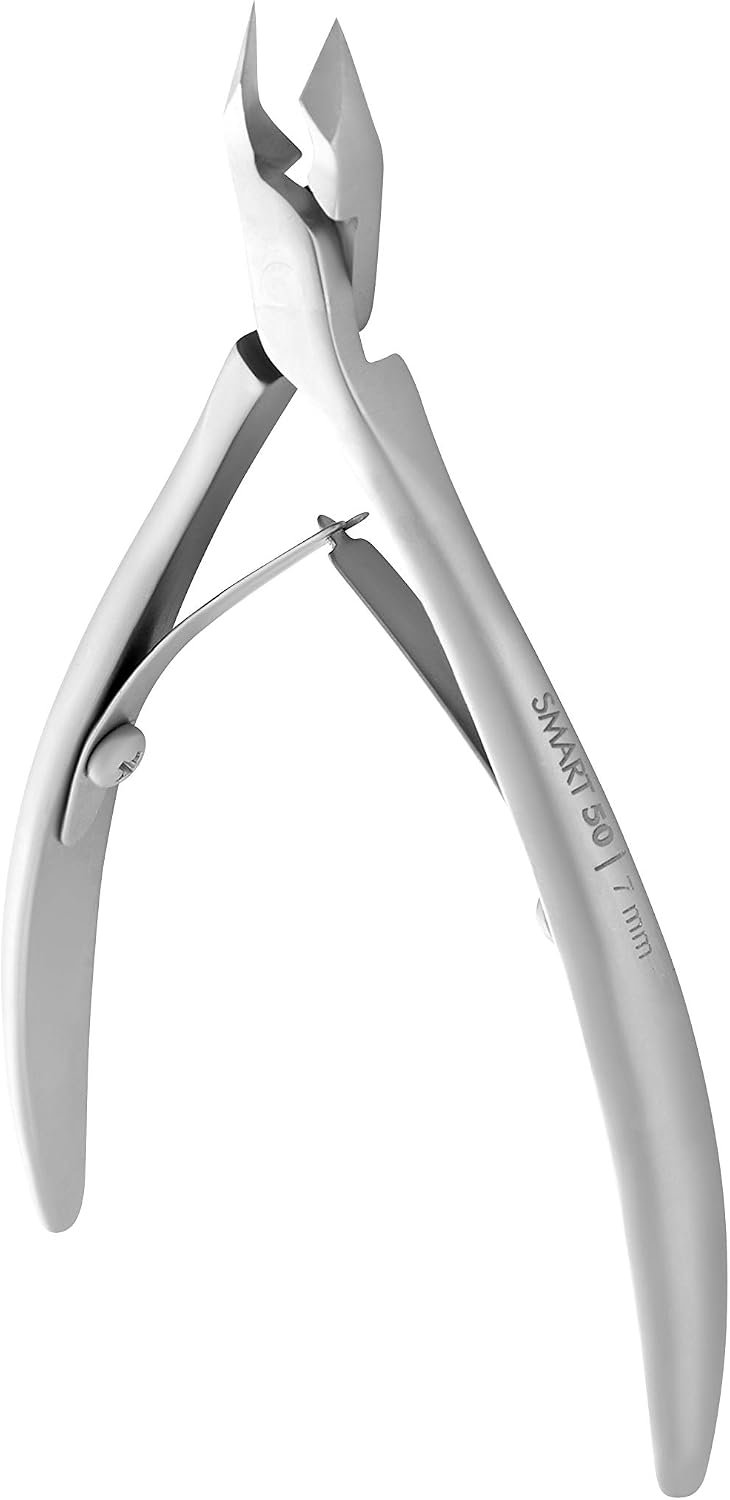 STALEKS PRO Smart 50 7mm Professional Cuticle Nippers – Stainless Steel Skin Clippers for Manicure & Pedicure