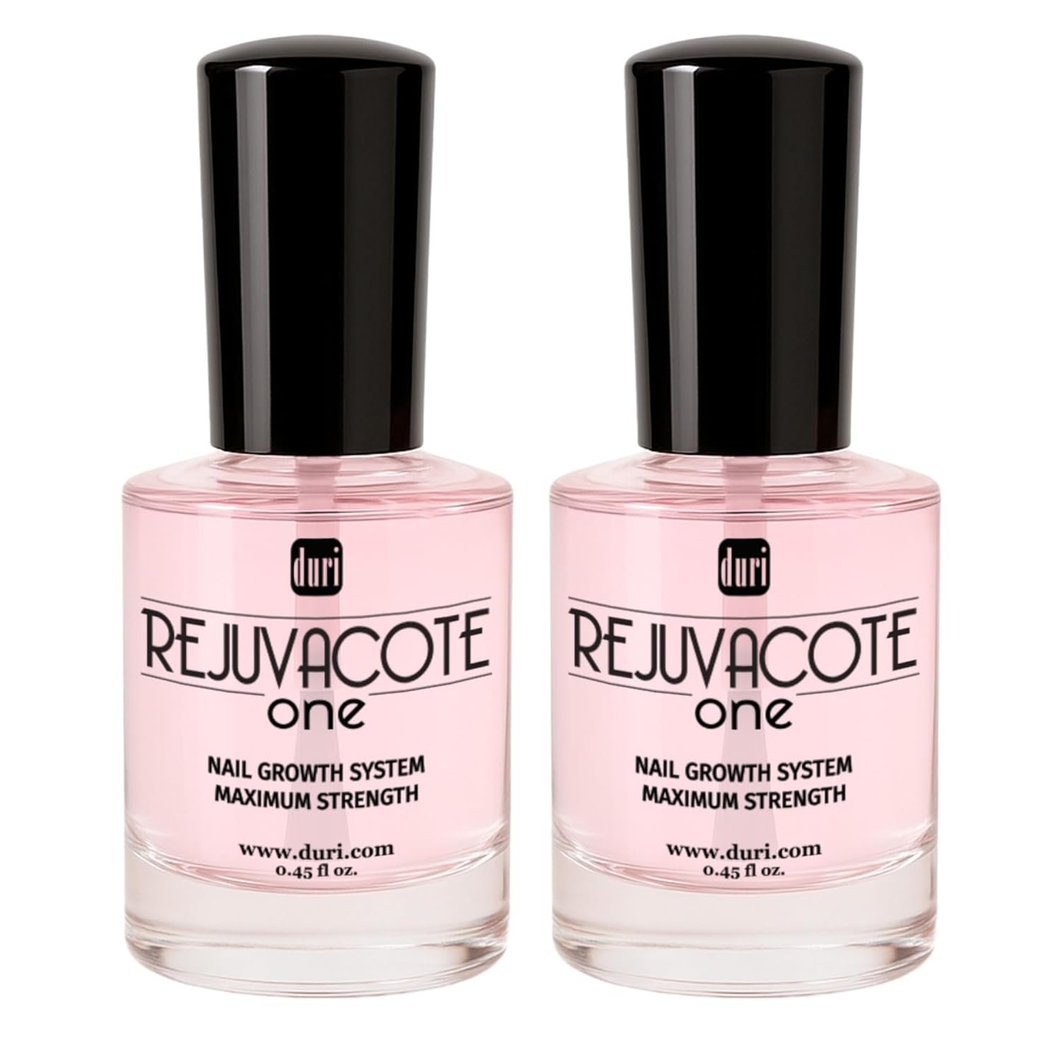 duri Rejuvacote 1 Nail Growth System – Original Maximum Strength Formula – Nail Strengthener and Nail Growth – Base and Top Coat – Pack of 2-0.45 fl. oz.