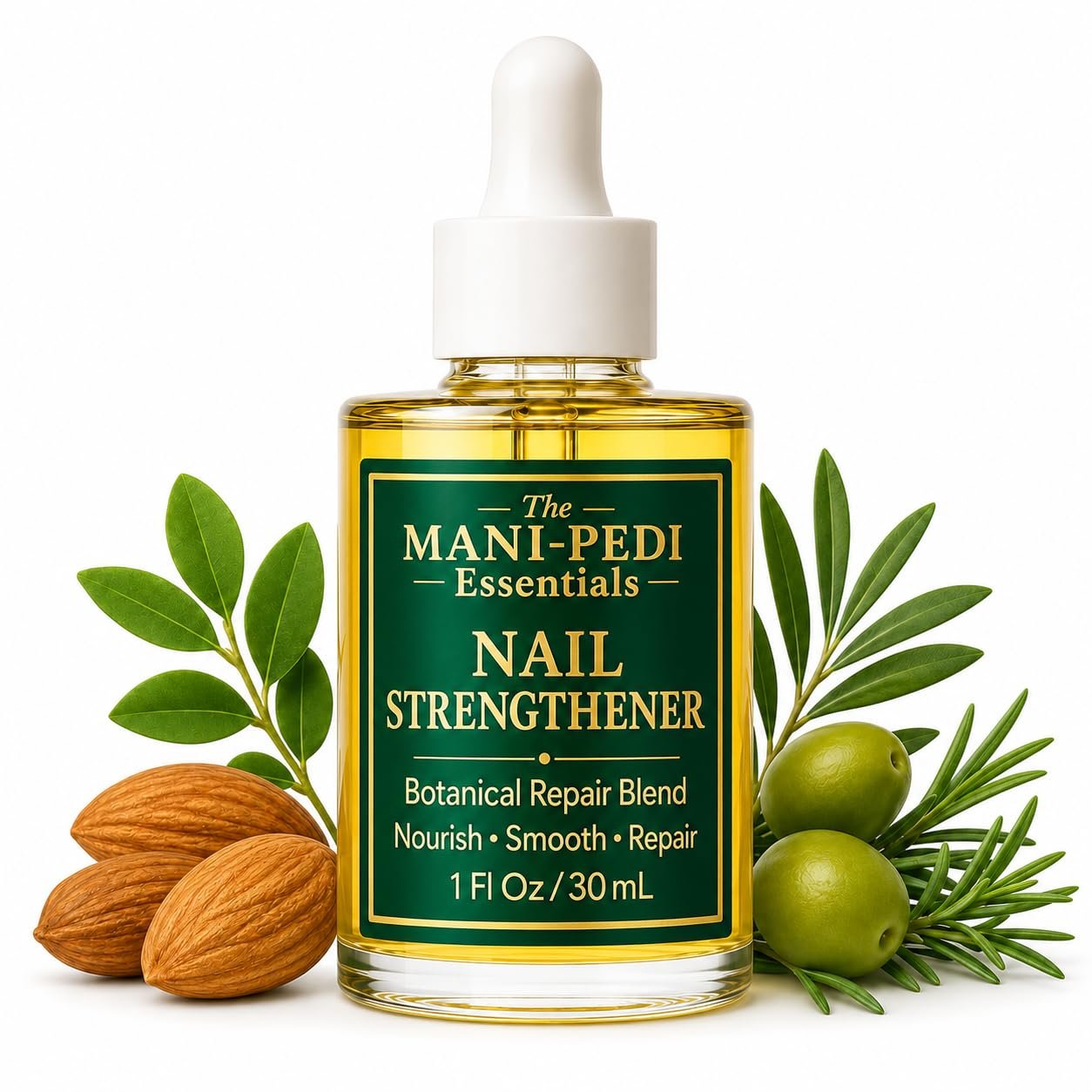 TMPE Nail Strengthener Oil for damaged, brittle nails. Keratin Repair Blend with nourishiment of Jojoba, Almond & Tea-Tree Oils. Helps Nails grow longer & stronger – 1 fl oz