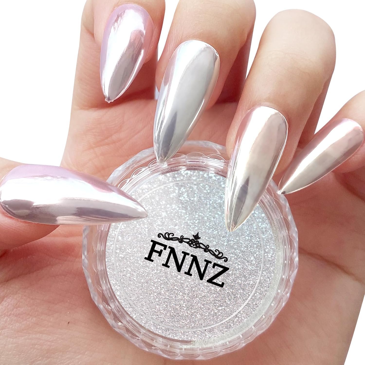 FNNZ Unicorn Chrome Nail Powder, Aurora Unichrome Mermaid Aurora Metallic Nail Powder Pigment Pearlescent Nail Art Glitter Decoration for Home DIY Nail Salon Manicure – Glass Candy