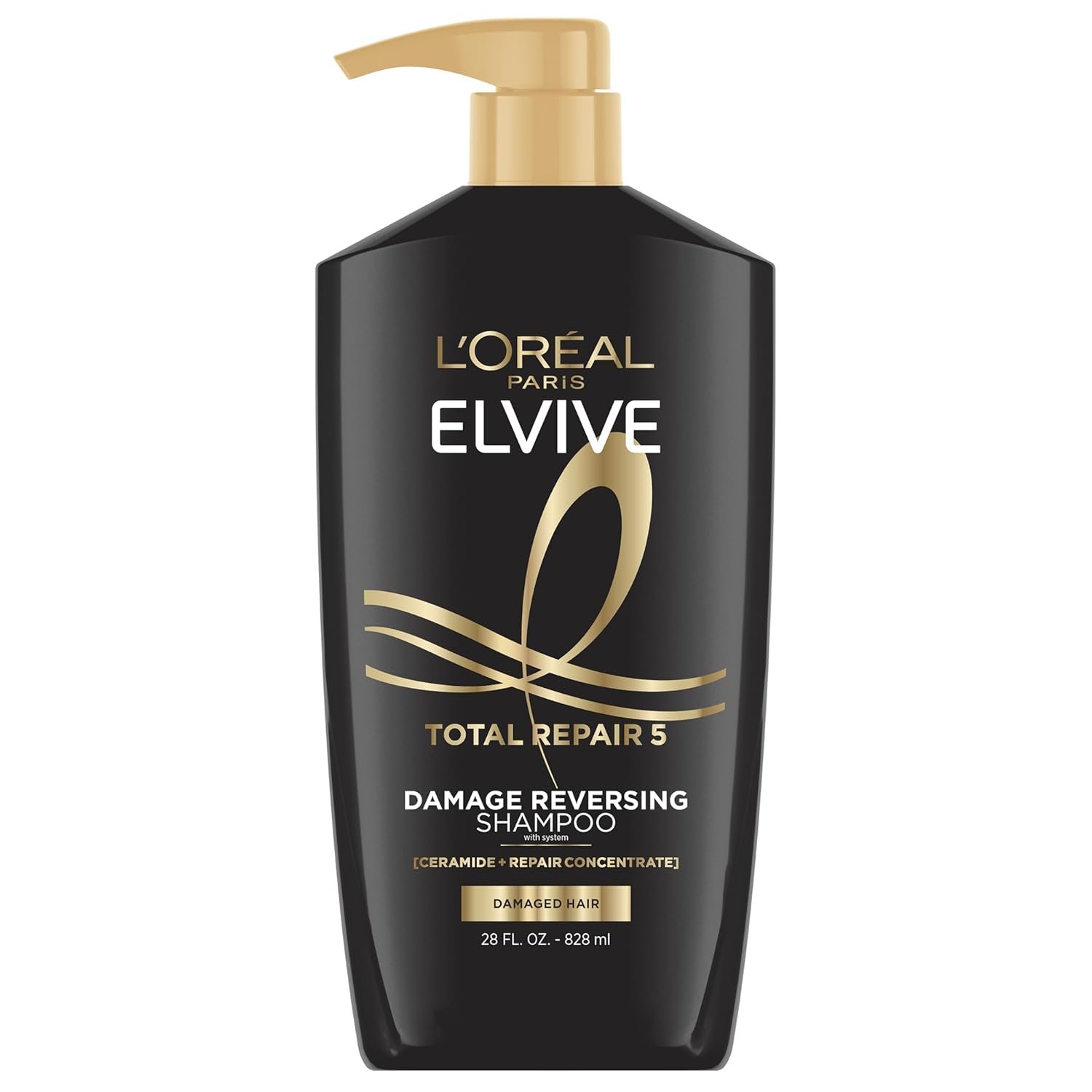 L’Oreal Paris Elvive Total Repair 5 Repairing Shampoo for Damaged Hair Shampoo with Protein and Ceramide for Strong Silky Shiny Healthy Renewed Hair 28 Fl Oz