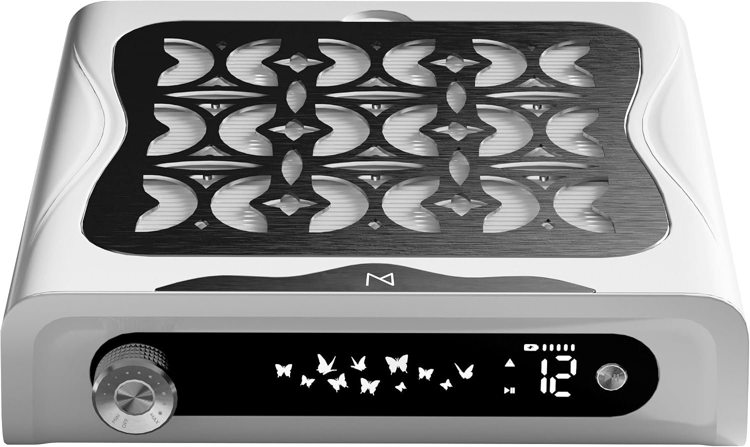 M Nova Air Nail Dust Collector 60W, Cordless Rechargeable Nail Vacuum, 4000RPM Dust Extractor for Acrylic Gel Dip Powder, Low Noise Portable Salon Machine – White