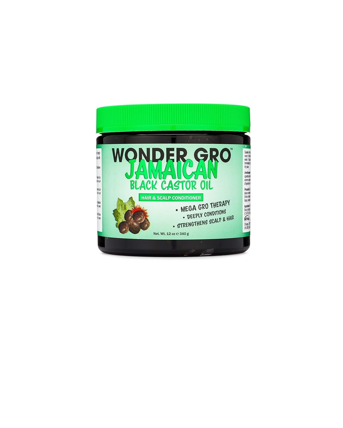 Jamaican Black Castor Oil Hair Grease Styling Conditioner, 12 fl oz – Great for Strengthening – Mega Hair Growth Therapy by Wonder Gro