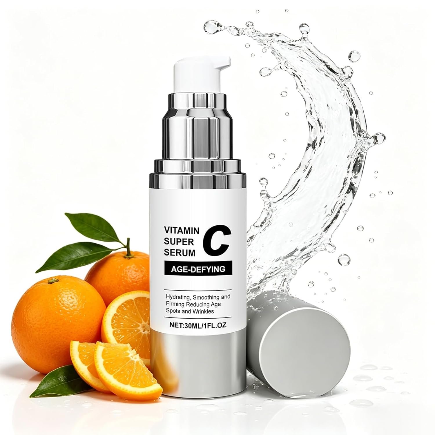 Super Vitamin C Serum for Women – Anti-Aging Face Serum with Hyaluronic Acid, Vitamin C – Nature Formula Hydrates, Firms, Lifts & Moisturize – 1 fl oz