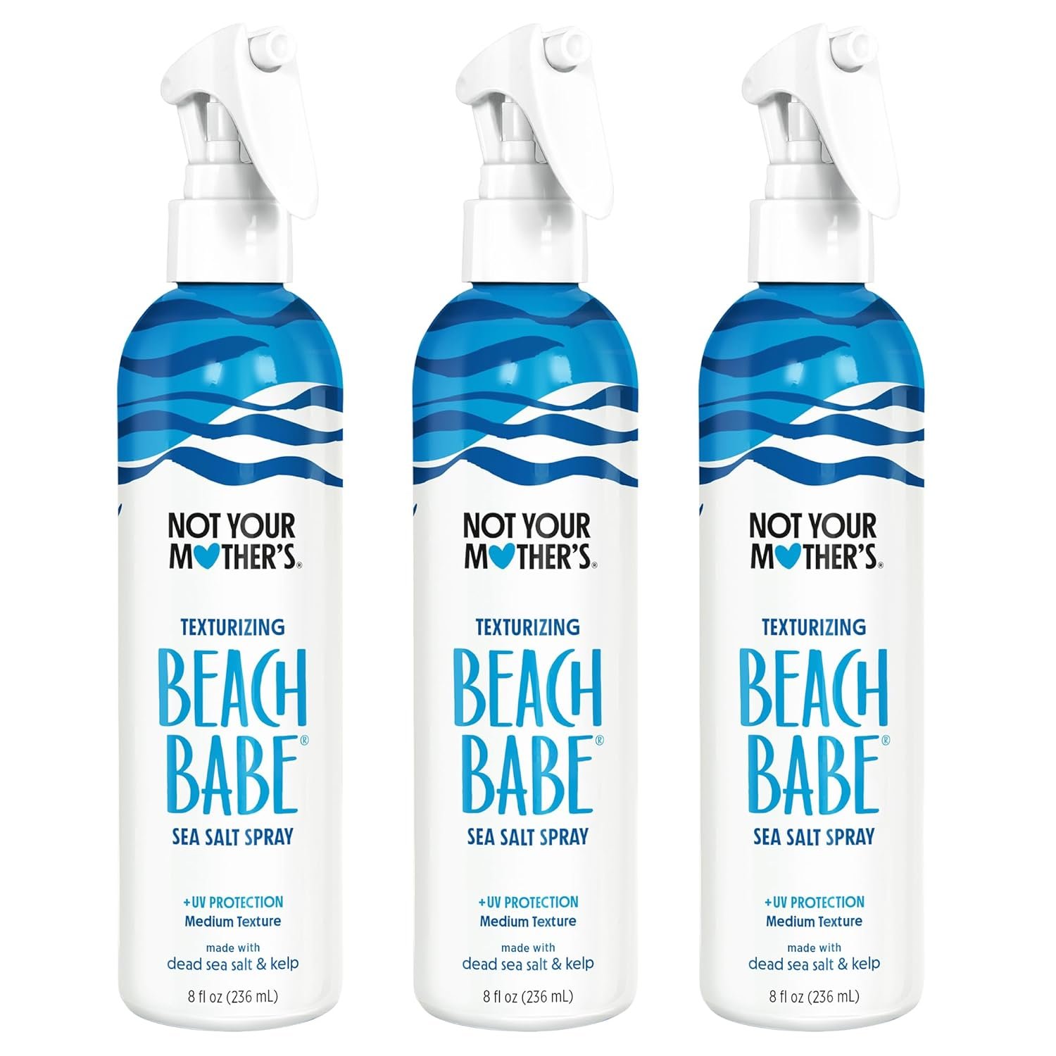 Not Your Mother’s Beach Babe Sea Salt Spray (3-Pack) – 8 fl oz – Texturizing Spray for Tousled Hair – Add Texture and Grit to Hair with a Matte Finish