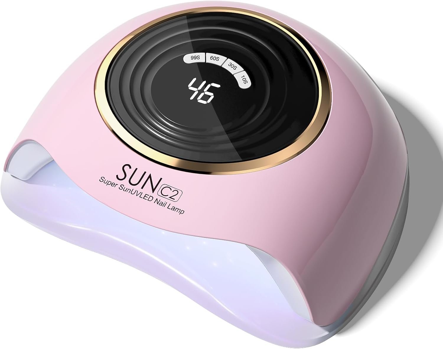 WEVILI 288W Professional UV LED Nail Lamp with 63 Beads – Fastest Gel Curing Dryer for Home & Salon, Smart Sensor, LCD Display & 4 Timers, Pink Salon-Grade Light