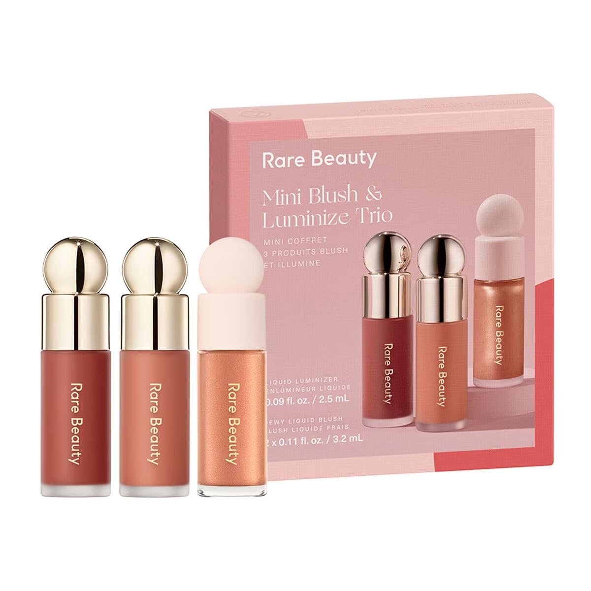 Rare Beauty Limited Edition Mini Blush & Luminize Trio – Beloved – Virtue – Enliven – New In Box
