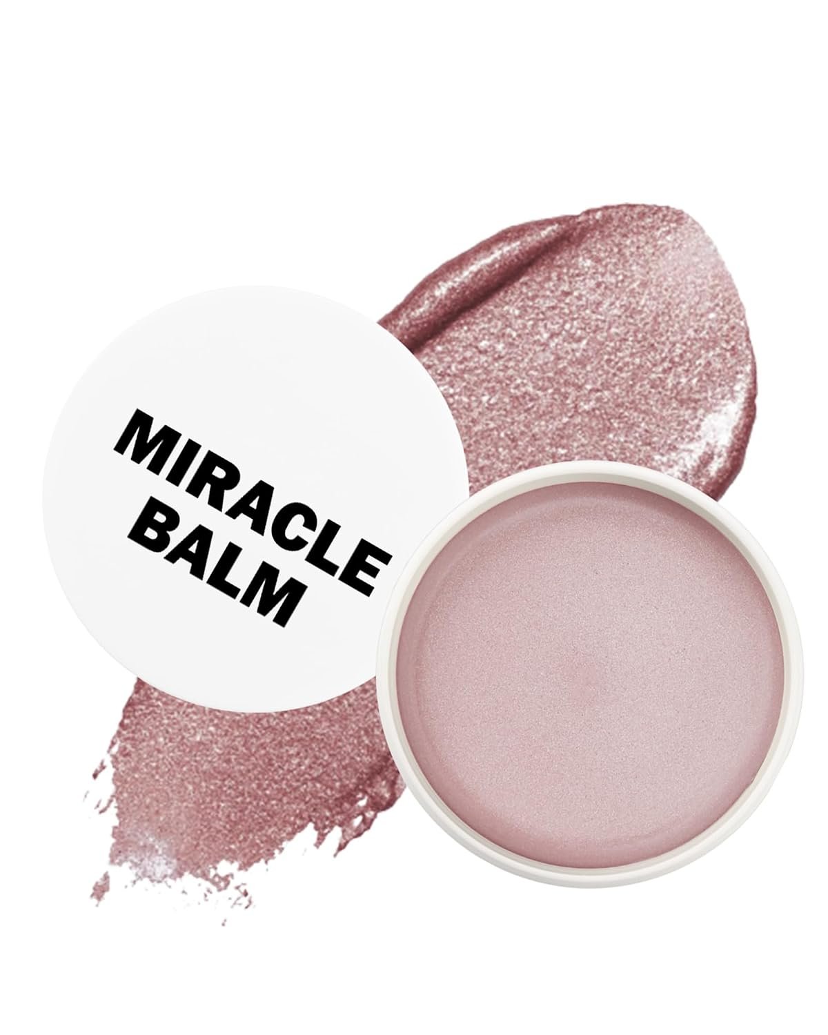 Miracle Glow Balm – Hydrating Tinted Cream Blush, Multi-Use Glow Face Balm Makeup for Cheek & Eye & Lip Tint, Creamy Lightweight Blendable Highlighter Blusher, Radiant Skin Finish, 01#Natural