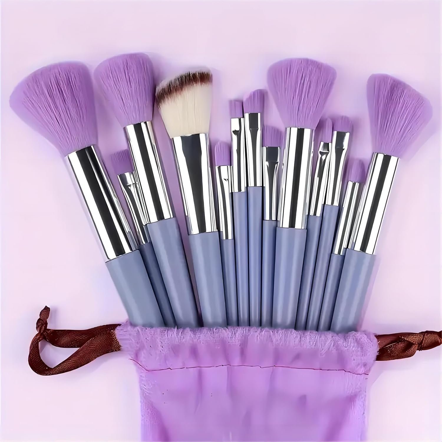 13 PCS Makeup Brush Set, Makeup Kit, Foundation Powder Concealers Eyeshadow Blush Makeup Brushes Make up Brushes Kit, Purple