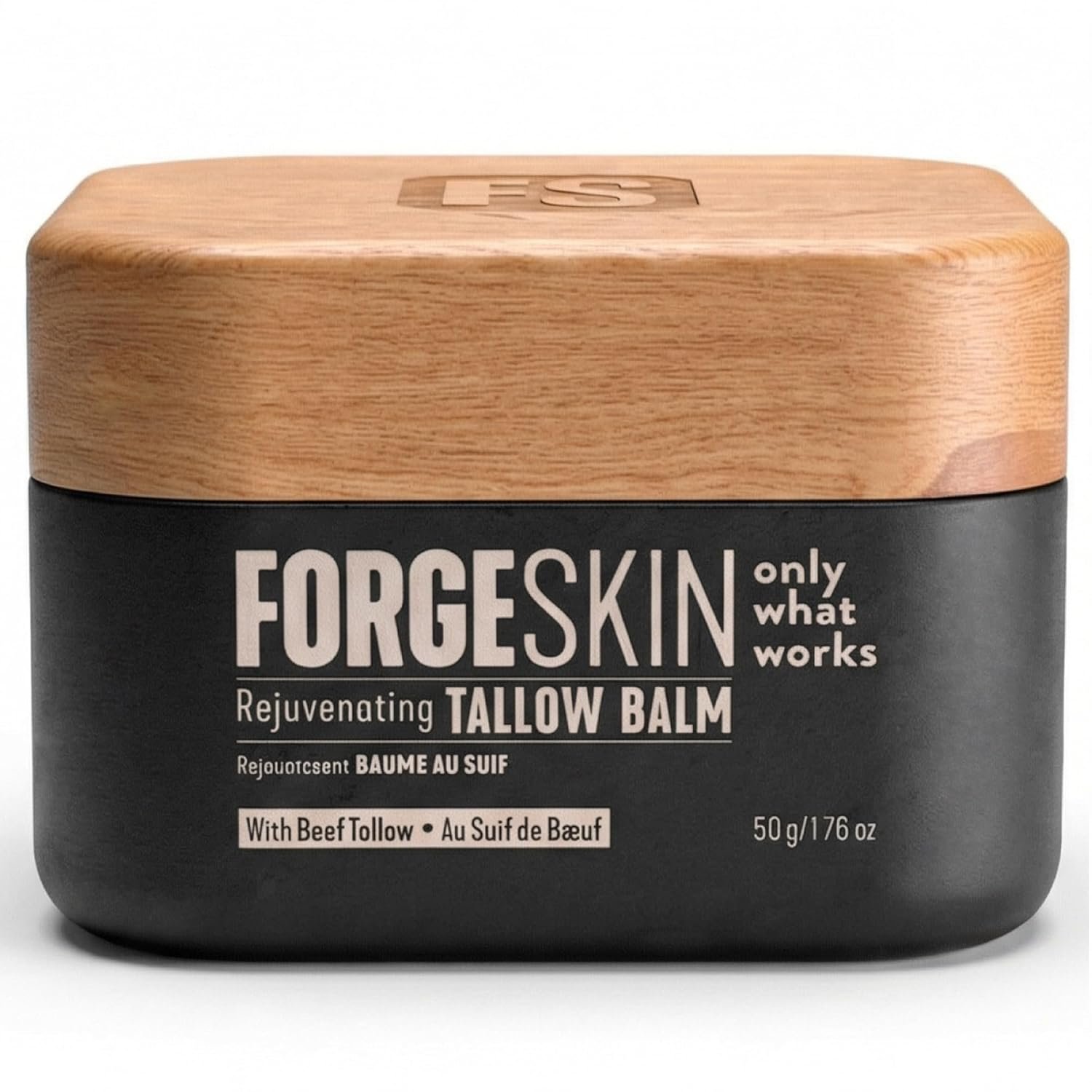 Forge Skin Beef Tallow Balm Moisturizer for Men Skin Care – Face + Body Anti Aging Wrinkle Defense, Hydration Cream – Natural Skincare Lotion (1.7 OZ)