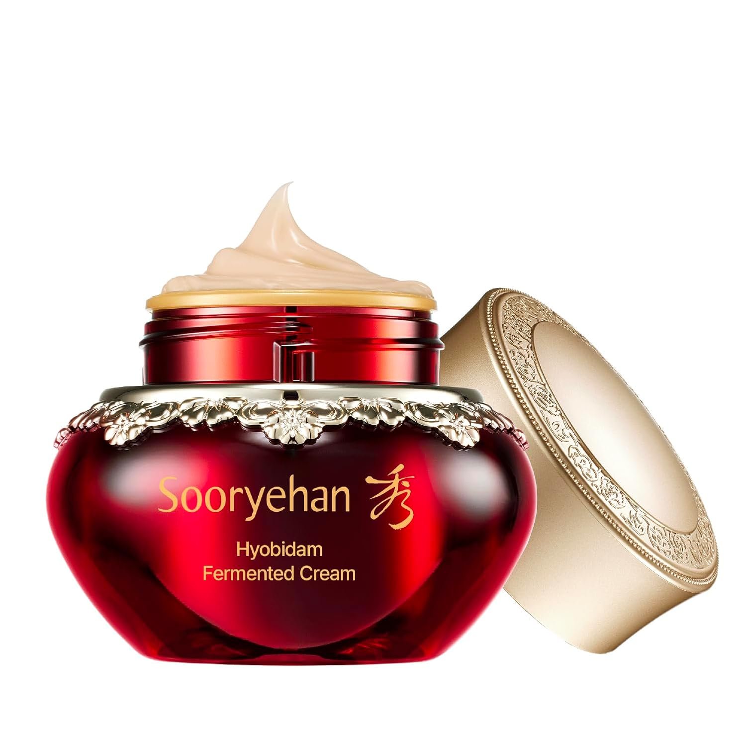 Sooryehan Hyobidam Fermented Cream (1.7fl oz) – Korean Facial Care. Face Moisturizer for Women. Wrinkle Cream for Women, Night Cream for Face with Wild Ginseng