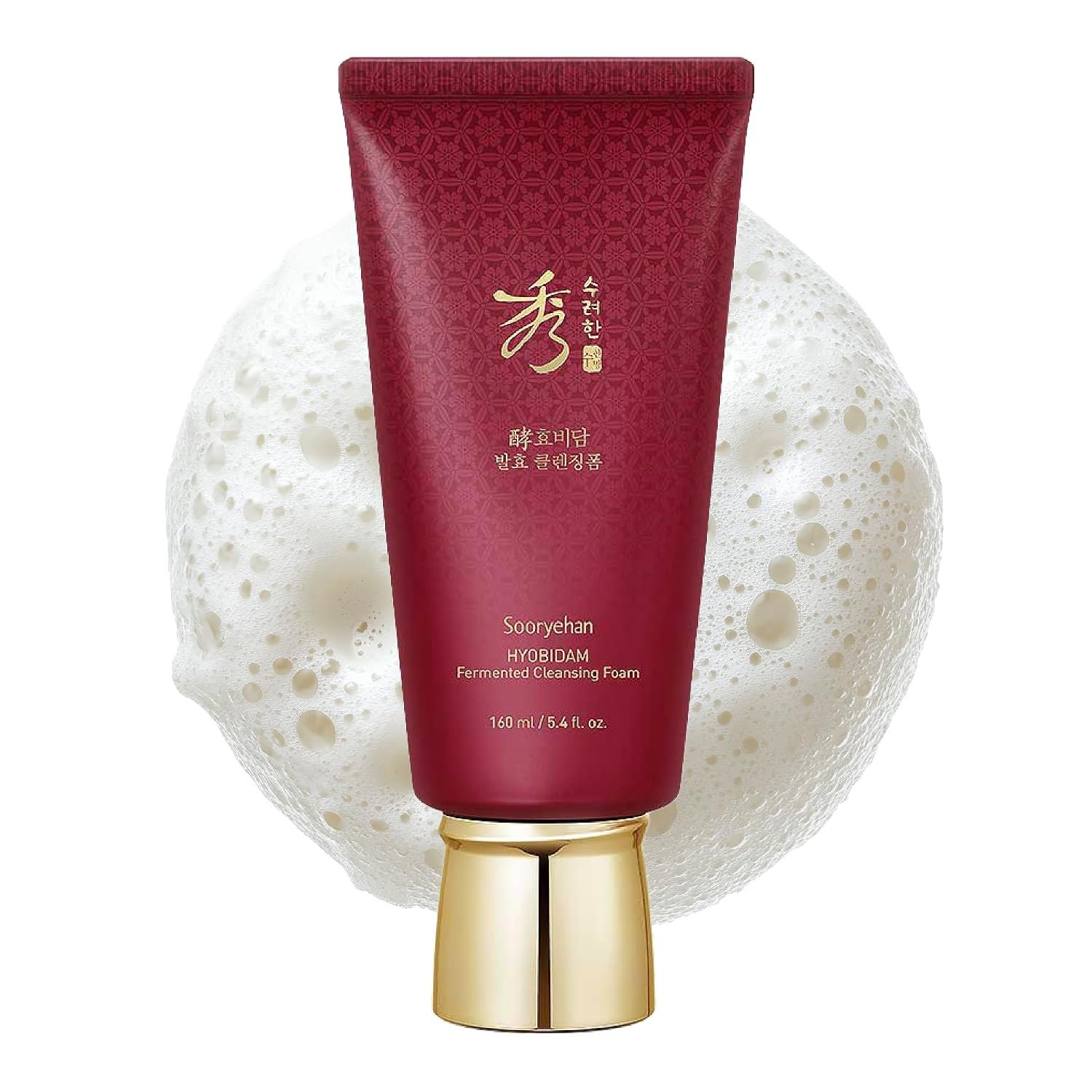 Sooryehan Hyobidam Fermented Cleansing Foam (5.4 fl oz) – Korean Skincare for Thorough Cleansing, Moisture Retention, and Softening Effects. with Baekhyodan™ to Remove Impurities