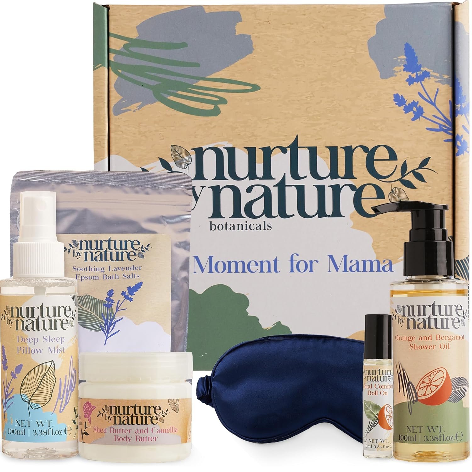 Nurture by Nature New Mom Gift Basket – 6 Piece Self Care Package